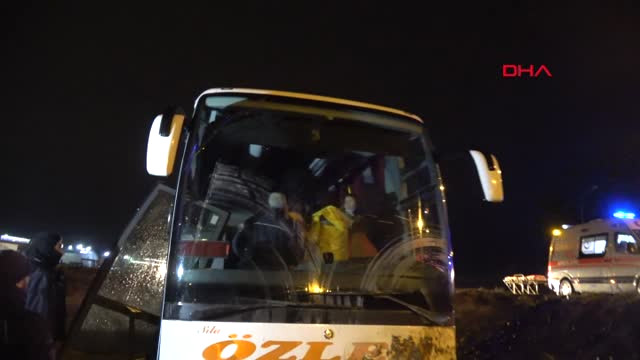 Konya – Yolcu Otobüsü Şarampole Düştü 18 Yaralı