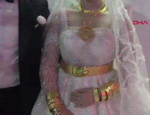 Düğünde paralar valize sığmadı! Geline 3 kilo altın, damada 4 milyon TL takıldı